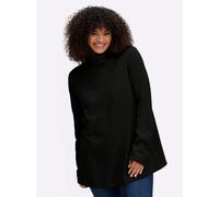 Sheego Rollkragenpullover in A-Linie 48/50 schwarz
