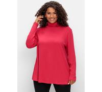 Langarmshirt SHEEGO "Große Größen" Gr. 52/54, pink (magenta) Damen Shirts (61688843-52) magenta