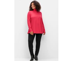 Sheego Rollkragenshirt in A-Linie 40/42 magenta