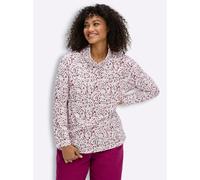 Sheego Rollkragenshirt in floralem Druck-Dessin 36 ecru-mauve-bedruckt