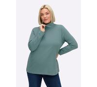 Sheego Rollkragenshirt mit langen Ärmeln 42 jade