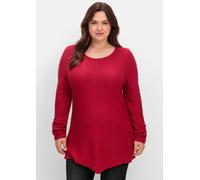Sheego Rundhalspullover mit Nieten-Verzierung 38 rot