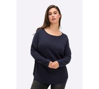 Sheego Rundhalspullover mit U-Boot-Ausschnitt 40 marine
