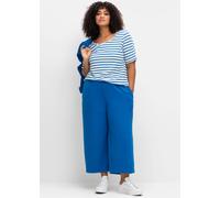 Sheego Rundhalsshirt mit Streifenmuster 48/50 ecru-gestreift