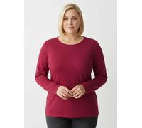 Sheego Rundhalsshirt mit zertifizierter Baumwolle 44 rot
