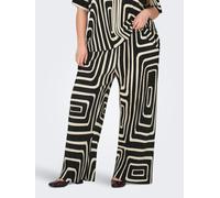 Sheego S black aop:oatmeal graphic