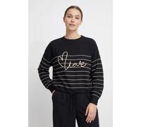 Sheego S black detail:whitecap gray mel stripe/love
