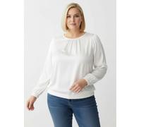 Sheego Satinbluse mit Raffungen 38 ecru