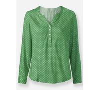 Sheego Schlupf-Bluse mit Minimal-Muster 46 apfel-weiß-bedruckt
