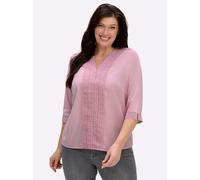 Sheego Schlupfbluse mit Spitze 52 rosé