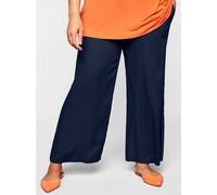 Schlupfhose SHEEGO, Damen, Gr. 46, Normalgrößen, blau (marine), 100% Viskose, unifarben, Hosen Schlupfhose (12228917-46) marine