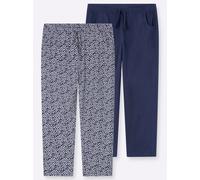 Sheego Schlupfhose im Doppelpack 22 marine + marine-weiß-bedruckt