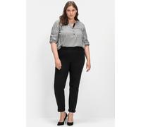 Sheego Schlupfhose in schmaler Form, aus Twill 44 schwarz