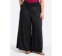 Webhose SHEEGO, Damen, Gr. 46, Normalgrößen, schwarz, 100% Viskose, unifarben, Hosen (10893340-46) schwarz
