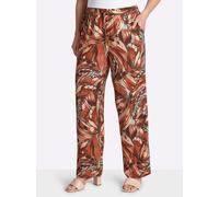 Webhose SHEEGO, Damen, Gr. 48, Normalgrößen, schoko, sand, bedruckt, 100% Viskose, bedruckt, gemustert, mehrfarbig, Hosen (11371452-48) schoko, sand, bedruckt