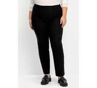 Schlupfhose SHEEGO, Damen, Gr. 28, Kurzgrößen, schwarz, 70% Viskose, 25% Polyamid, 5% Elasthan, Einsatz:95% Polyester, 5% Elasthan, unifarben, Hosen Schlupfhose (49638412-28) schwarz