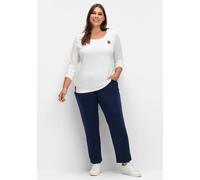 Sheego Schlupfhose mit wärmender Fleece-Innenseite 20 marine