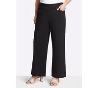 Sheego Schlupfhose mit weitem Bein, aus Interlock 44 schwarz