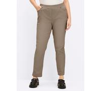 Sheego Schlupfjeans mit geripptem Strick-Dehnbund 19 sesam