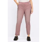 Sheego Schlupfjeans mit geripptem Strick-Dehnbund 195 rosé