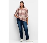 Sheego Schlupfjeans mit geripptem Strick-Dehnbund 24 dark blue