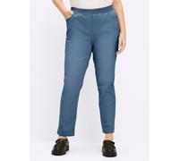 Sheego Schlupfjeans mit geripptem Strick-Dehnbund 245 blue-bleached