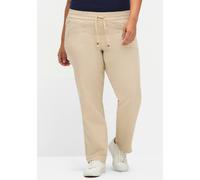 Sheego Schlupfjeans mit gesmoktem Bund 38 sand