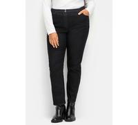 Sheego Schlupfjeans mit imitierter Reißverschluss-Blende 24 black-denim