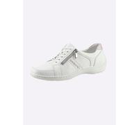 Schnürschuh WALDLÄUFER, Damen, Gr. 4,5, weiß, Glattleder, Nubukleder, Schuhe Schnürschuh (77431062-4,5) weiß