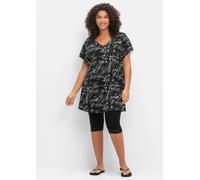 Sheego Shirt und Leggings im Set 42 schwarz-weiß