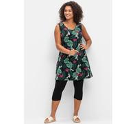 Sheego Shirt und Leggings im Set 52 schwarz-gemustert