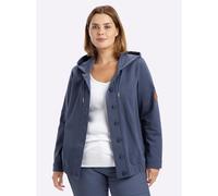 Sheego Shirtjacke mit Kapuze 40 rauchblau