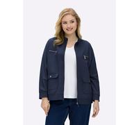 Sheego Shirtjacke aus reiner Baumwolle 38 marine