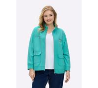 Sheego Shirtjacke aus reiner Baumwolle 40 aqua