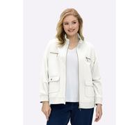 Shirtjacke CASUAL LOOKS "Shirtjacke", Damen, Gr. 42, weiß, 100% Baumwolle, unifarben, ohne Ausschnitt, Shirts Shirtjacke (502490-42) weiß