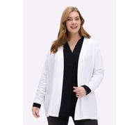 Sheego Shirtjacke mit Ärmel-Raffungen 46 weiß