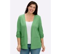 Sheego Shirtjacke mit Flammgarn-Struktur 40 apfel