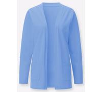Sheego Shirtjacke mit Flammgarn-Struktur 46 himmelblau