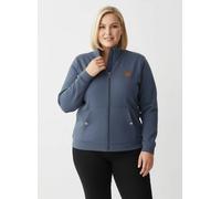 Sheego Shirtjacke mit Känguru-Taschen 38 rauchblau