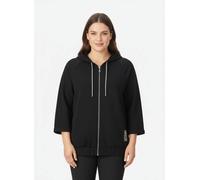 Sheego Shirtjacke mit Kapuze 38 schwarz
