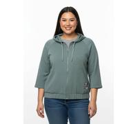 Sheego Shirtjacke mit Kapuze 42 jade