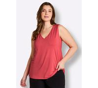 Sheego Shirttop mit Bindeband im Nacken 56 hummer