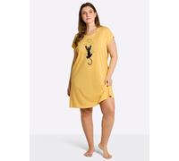 Sheego Sleepshirts in Oversize-Form 36/38 gelb-graphit + anthrazit-graphit