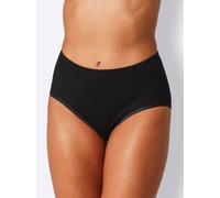 Sheego Slip mit Glanzbandeinfassung 36/38 3 Stück schwarz