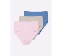 Sheego Slip mit Glanzbandeinfassung 40/42 rosé + bleu + taupe
