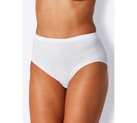 Sheego Slip mit Glanzbandeinfassung 52/54 3 Stück weiß