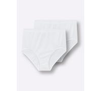 Taillenslip SPEIDEL, Damen, Gr. 46, 2 Stk., weiß, 92% Baumwolle, 8% Elasthan, Unterhosen Taillenslip (814577-46) weiß