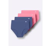 Slip SPEIDEL, Damen, Gr. 42, 4 Stk., blau (jeansblau, erika), 92% Baumwolle, 8% Elasthan, Unterhosen Slip (68656304-42) jeansblau, erika