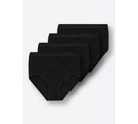 Slip SPEIDEL, Damen, Gr. 46, 4 Stk., schwarz, 92% Baumwolle, 8% Elasthan, Unterhosen Slip (76965846-46) schwarz