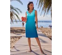 Sheego Sommerkleid in A-Linie 52/54 aquamarin-aquapetrol